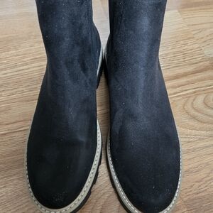 Chinese Laundry Black Suede Ankle Boots